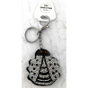 Coccinella piccolo Portachiavi,Morbido Ciondolo per Borsa o Zaino Nero Argento