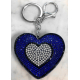 Double Heart Inside Keychain 3D Brilliant, pendant Bag Backpack