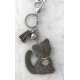 Double Heart Inside Keychain 3D Brilliant, pendant Bag Backpack