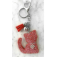 Small Cat Keychain, Soft Pendant for Bag or Backpack ancient pink