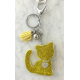 Small Cat Keychain, Soft Pendant for Bag or Backpack yellow