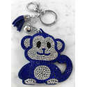 Scimmia Monkey Portachiavi,Morbido Ciondolo per Borsa Zaino da donna Blu Scuro