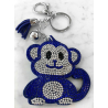 Scimmia Monkey Portachiavi,Morbido Ciondolo per Borsa Zaino da donna Blu Scuro