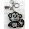 Scimmia Monkey Portachiavi,Morbido Ciondolo per Borsa Zaino da donna Grigio Nero