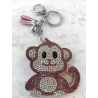 Monkey Monkey Keychain, Soft Pendant for Bag Women's Backpack violet