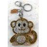 Monkey Monkey Keychain, Soft Pendant for Bag Women's Backpack dark beige