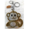 Scimmia Monkey Portachiavi,Morbido Ciondolo per Borsa Zaino da donna Beige Scuro