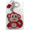 Monkey Monkey Keychain, Soft Pendant for Bag Women's Backpack red