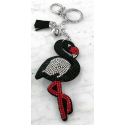 Flamingo Flamingo Keychain, Soft Pendant Women's Backpack Bag black