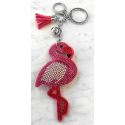 Flamingo Flamingo Keychain, Soft Pendant Women's Backpack Bag fucsia