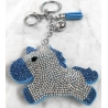 Unicorno Portachiavi 3D ,Morbido Ciondolo Borsa Zaino da Donna Blu