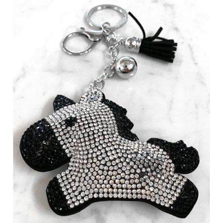 Unicorno Portachiavi 3D ,Morbido Ciondolo Borsa Zaino da Donna Blu