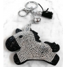 Unicorn 3D Keychain, Soft Pendant Women's Backpack Bag black