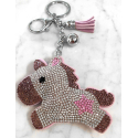 Unicorn 3D Keychain, Soft Pendant Women's Backpack Bag violet