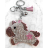 Unicorn 3D Keychain, Soft Pendant Women's Backpack Bag violet