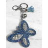 Butterfly 3D Keychain, Soft Pendant Women's Backpack Bag blue