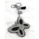 Butterfly 3D Keychain, Soft Pendant Women's Backpack Bag silver black