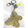 Farfalla Portachiavi 3D ,Morbido Ciondolo Borsa Zaino da Donna Giallo
