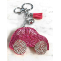 Car Keychain 3D Machine, Soft Pendant Women's Backpack Bag fucsia