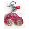 Car Keychain 3D Machine, Soft Pendant Women's Backpack Bag fucsia