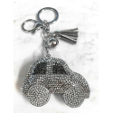 Car Keychain 3D Machine, Soft Pendant Women's Backpack Bag silver