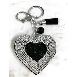 Cuore Piccolo Portachiavi 3D ,Morbido Ciondolo Borsa Zaino da Donna Blu