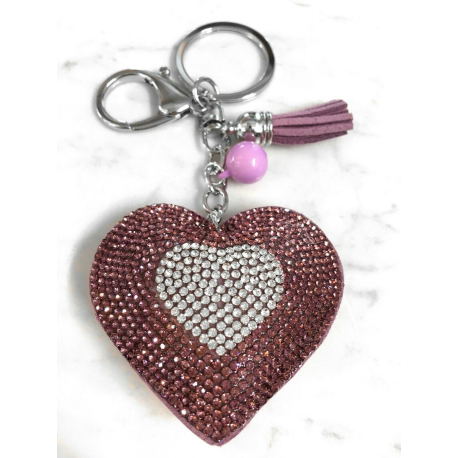 Cuore Piccolo Portachiavi 3D ,Morbido Ciondolo Borsa Zaino da Donna Blu