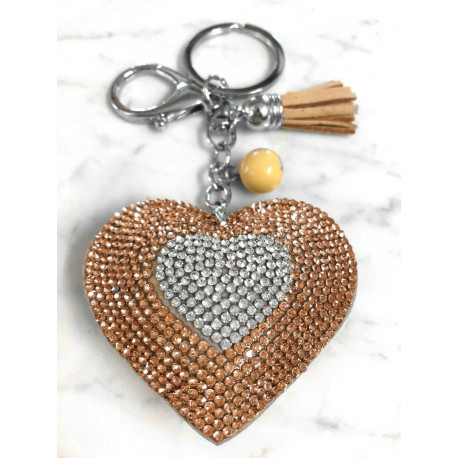 Cuore Piccolo Portachiavi 3D ,Morbido Ciondolo Borsa Zaino da Donna Blu