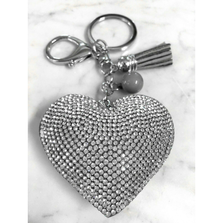 Small Heart 3D Keychain, Soft Pendant Women's Backpack Bag