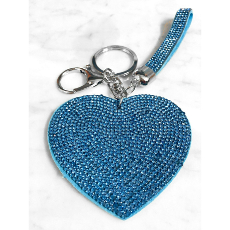 Cuore Piccolo Portachiavi 3D ,Morbido Ciondolo Borsa Zaino da Donna Blu Scuro