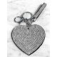 Heart Plate Keychain 3D, Soft Pendant Bag Women's Backpack blue
