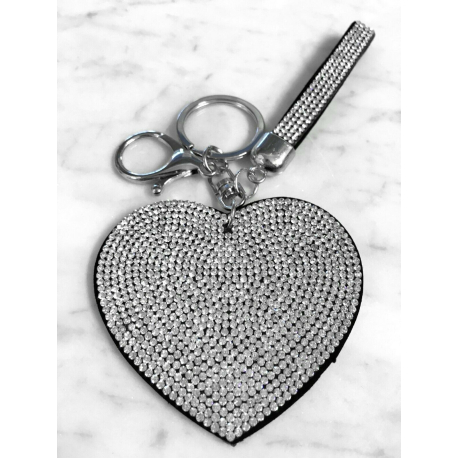 Heart Plate Keychain 3D, Soft Pendant Bag Women's Backpack blue