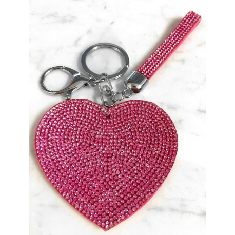 Cuore Piatto Portachiavi 3D ,Morbido Ciondolo Borsa Zaino da Donna blu