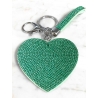 Heart Plate Keychain 3D, Soft Pendant Bag Women's Backpack green