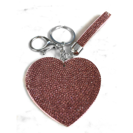 Cuore Piatto Portachiavi 3D ,Morbido Ciondolo Borsa Zaino da Donna blu