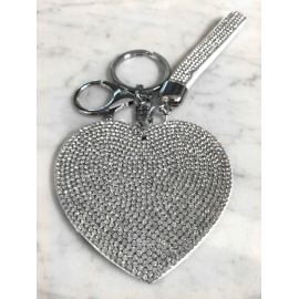 Cuore Piatto Portachiavi 3D ,Morbido Ciondolo Borsa Zaino da Donna blu