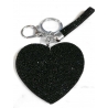 Heart Plate Keychain 3D, Soft Pendant Bag Women's Backpack black