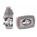 Love Horses White Horse Breakfast Set Snack Box, Automatic Bottle