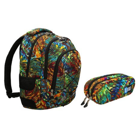 St.Right BERRIES set Zaino 42x33x20cm ,Astuccio,Sacca Sport Scuola Ragazza