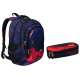 St.Right FLAMES set Backpack 42x33x20cm, Case, Sports School Bag Girl
