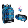 Fortnite set Backpack + Case + Keychain Blade, Medium School, High School Boy