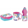 Unicorno Set Colazione,Box Portamerenda + Borraccia + Tazza,Scuola,Asilo,Bambini