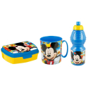 Topolino Set Colazione,Box Portamerenda + Borraccia + Tazza,Scuola,Asilo,Bambini