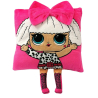 LOL Surprise Pillow with Doll Embroidered Application 30x30cm Rock Pink
