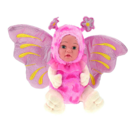 BeBe Plush Butterfly Doll with Glitter Wings 23cm Color Pink