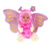 Bambola Farfalla Peluche BeBe con Ali Glitter 23cm Colore Rosa