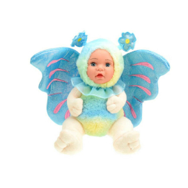 BeBe Plush Butterfly Doll with Glitter Wings 23cm Color Blue
