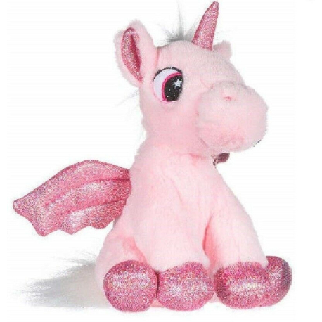 Unicorn Plush with 20cm Glitter Wings Color White