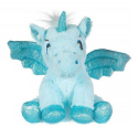 Unicorn Plush with 28cm Glitter Wings Color Blue