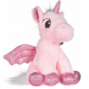Unicorno Peluche con Ali Glitter 28cm Colore Rosa